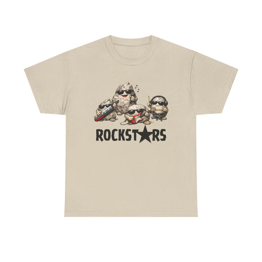 Rockstars Band Tee — Cute Cartoon Rocks Graphic T-Shirt