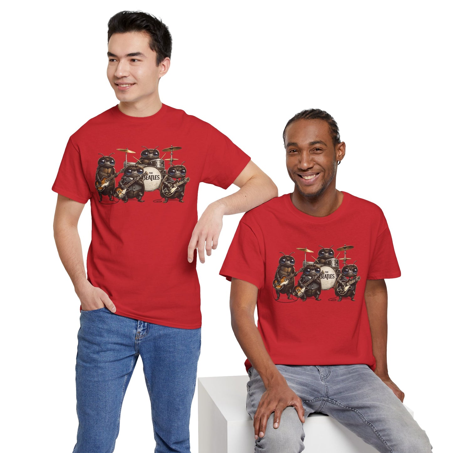 Band of Pug Musicians T-Shirt — Cute Pug Rock Band Graphic Tee