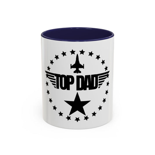 Top Dad Coffee Mug — Pilot Winged Design, Father’s Day Gift