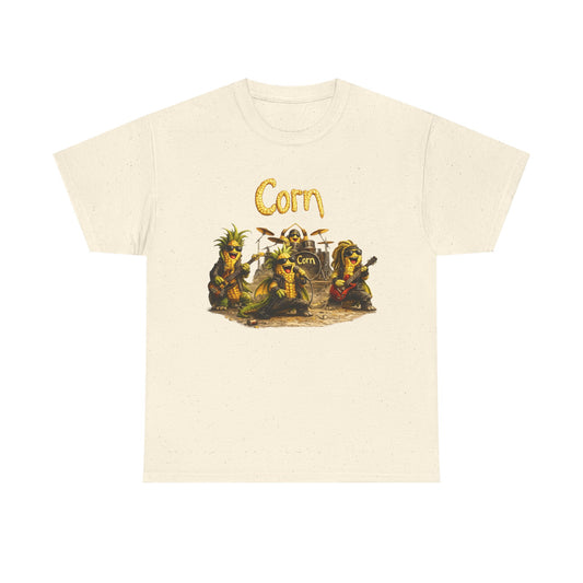 Corn Band Graphic Tee — Vintage Harvest Farm Animal Design