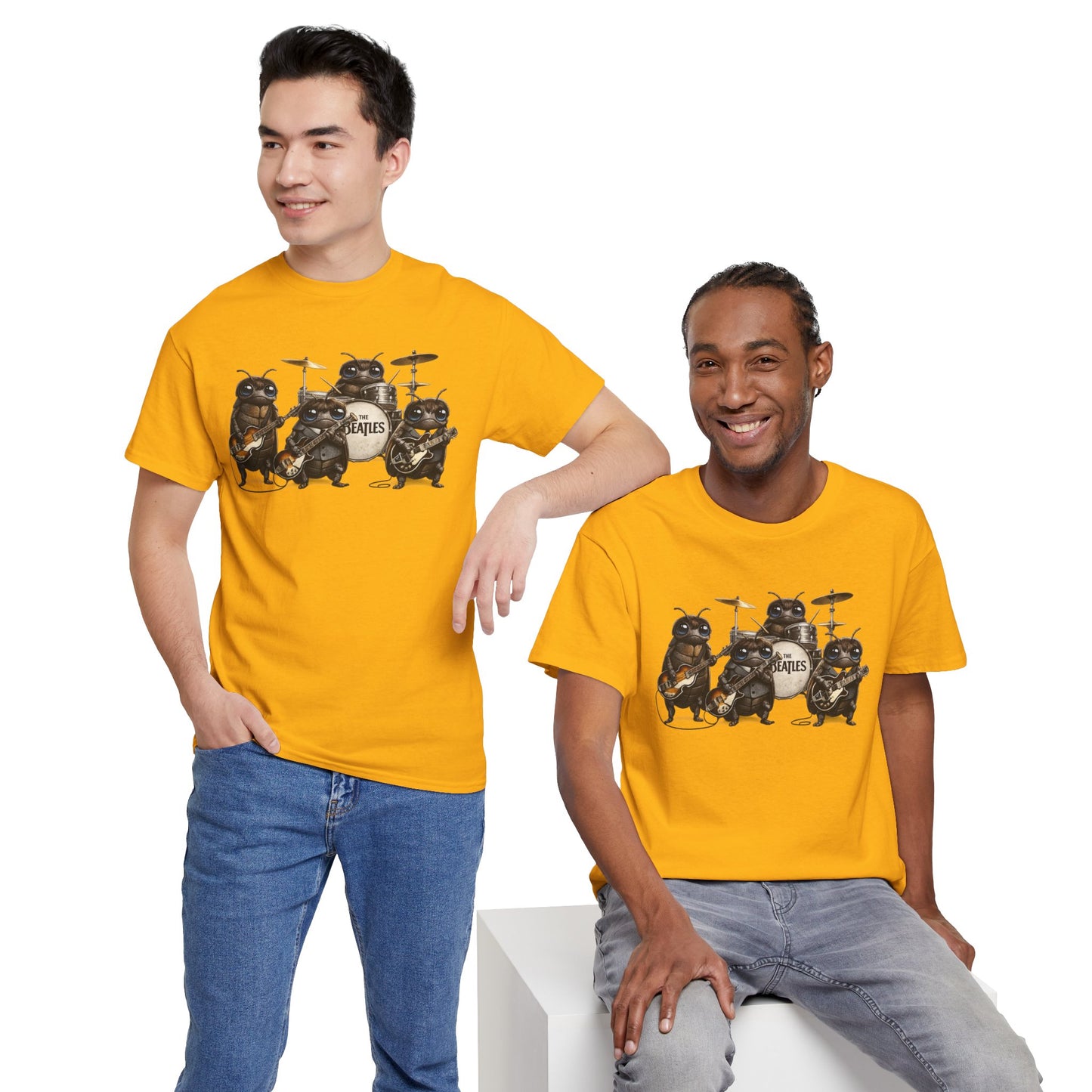 Band of Pug Musicians T-Shirt — Cute Pug Rock Band Graphic Tee