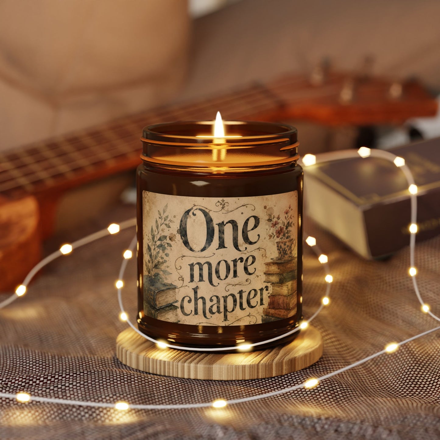 One More Chapter Soy Candle — Amber Jar Book Lover Candle
