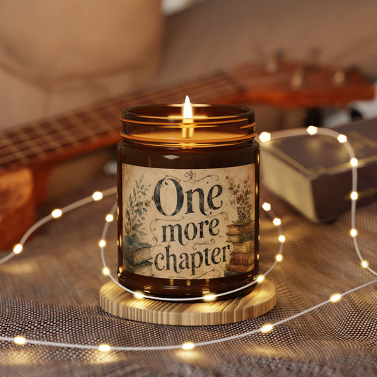 One More Chapter Soy Candle — Amber Jar Book Lover Candle