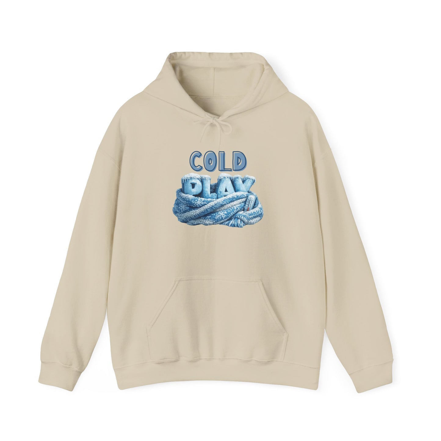 Cold Play Rope Graphic Hoodie – Blue Text & Knot Design, Cozy Band-Inspired Pullover