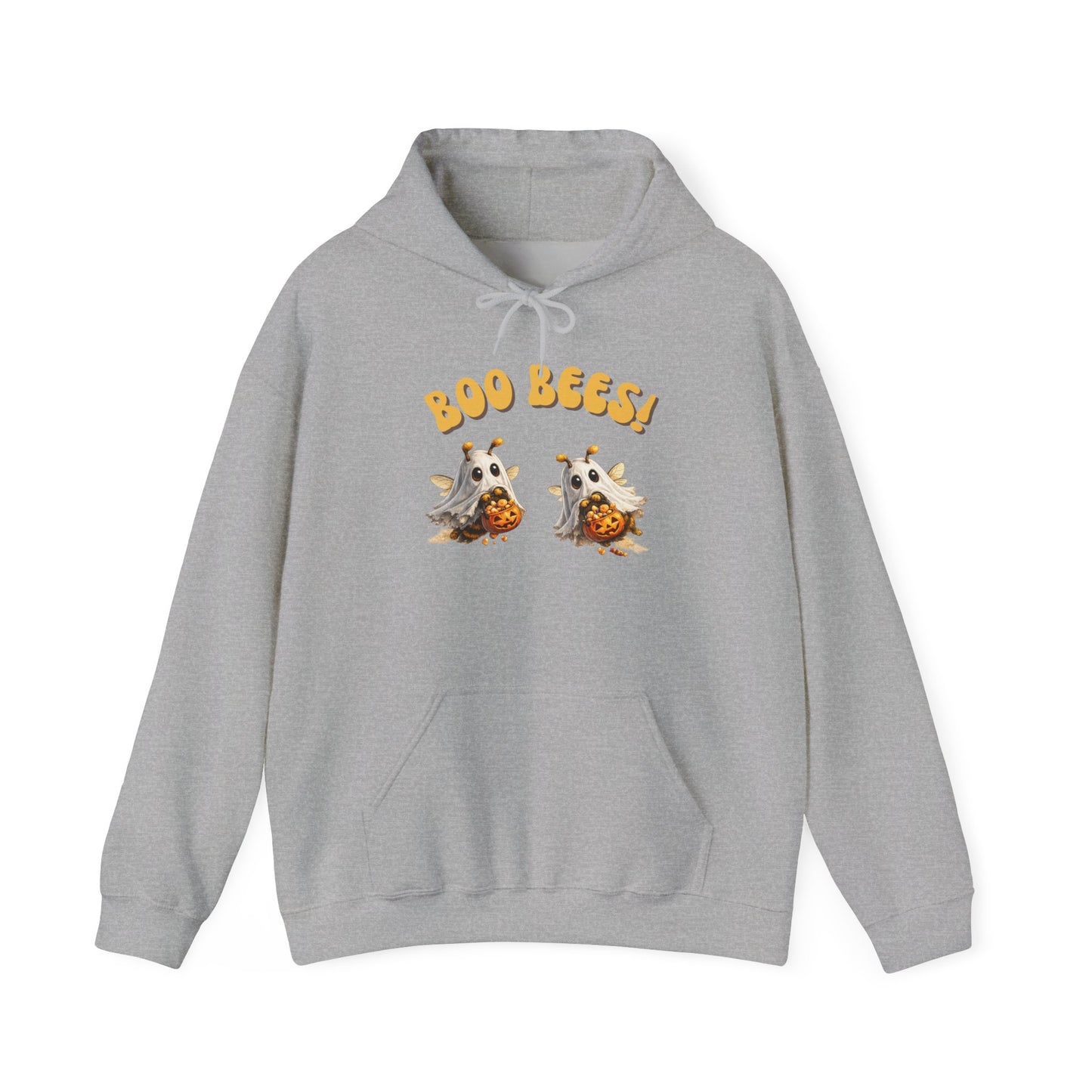 Halloween 'Boo Bees' Hoodie – Cute Ghost Bee Pumpkin Graphic Sweatshirt