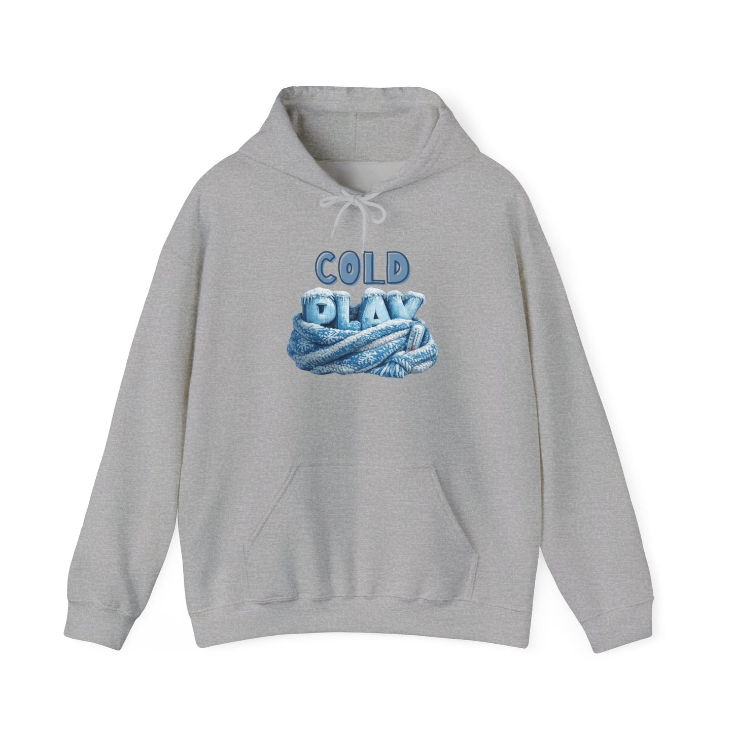 Cold Play Rope Graphic Hoodie – Blue Text & Knot Design, Cozy Band-Inspired Pullover