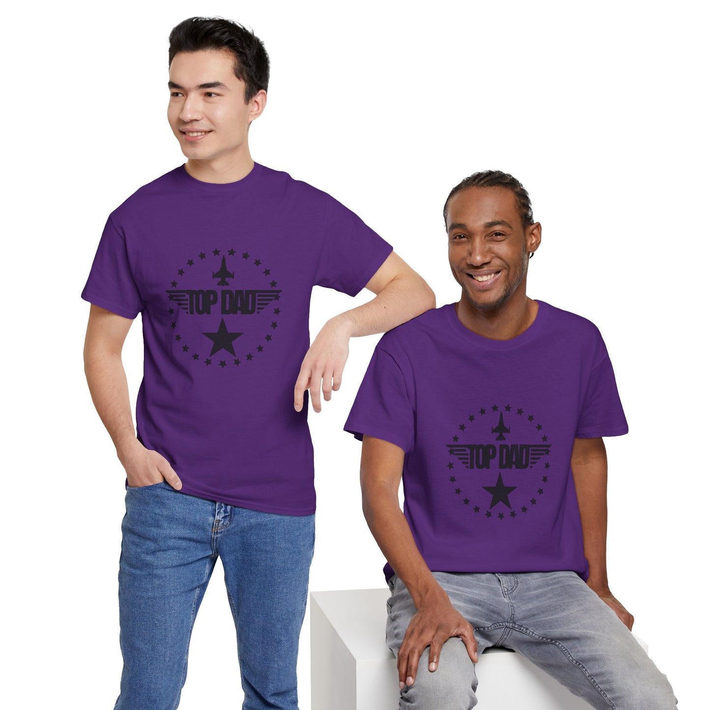 Top Dad Star T-Shirt — Father's Day Retro Badge Tee
