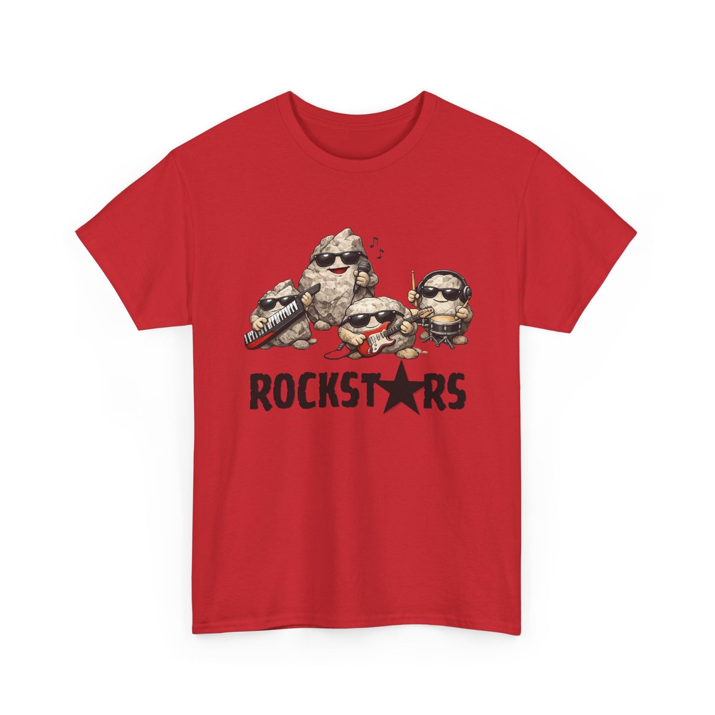 Rockstars Band Tee — Cute Cartoon Rocks Graphic T-Shirt
