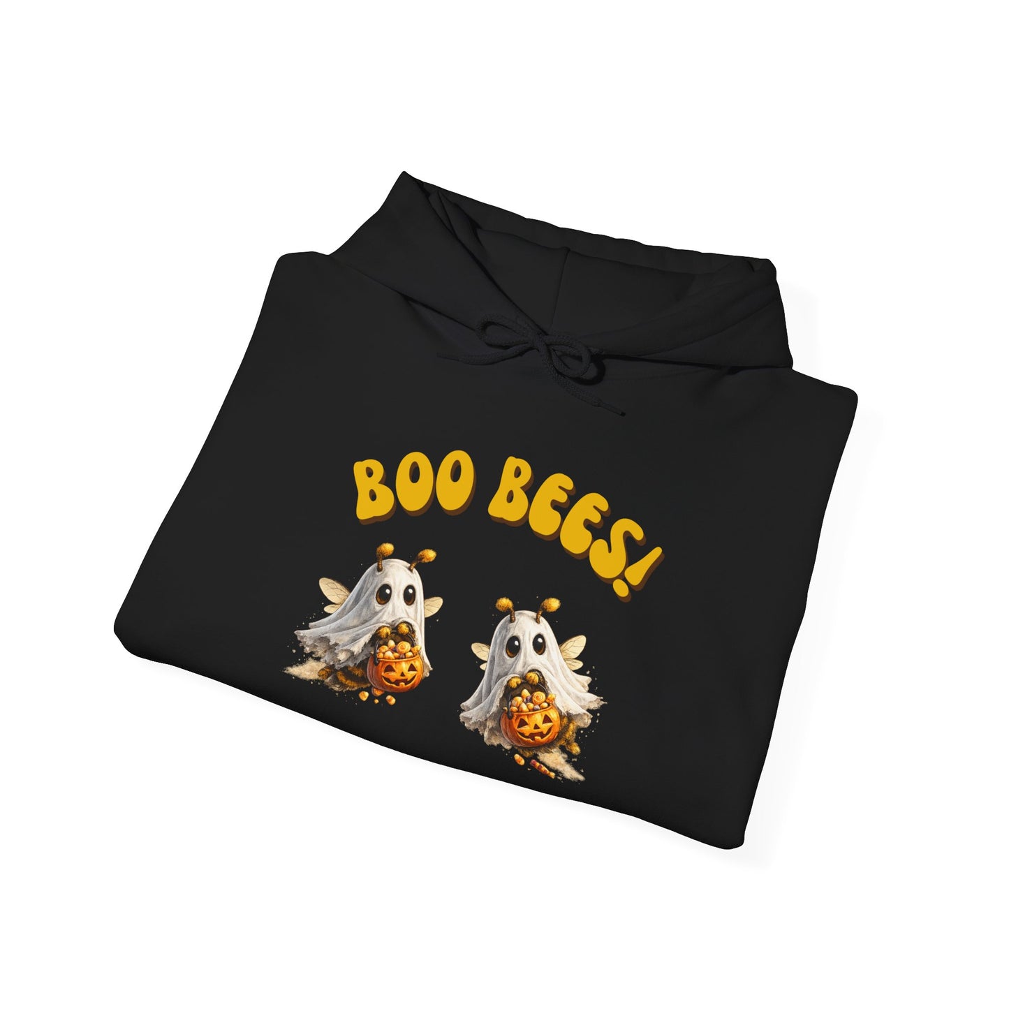 Halloween 'Boo Bees' Hoodie – Cute Ghost Bee Pumpkin Graphic Sweatshirt