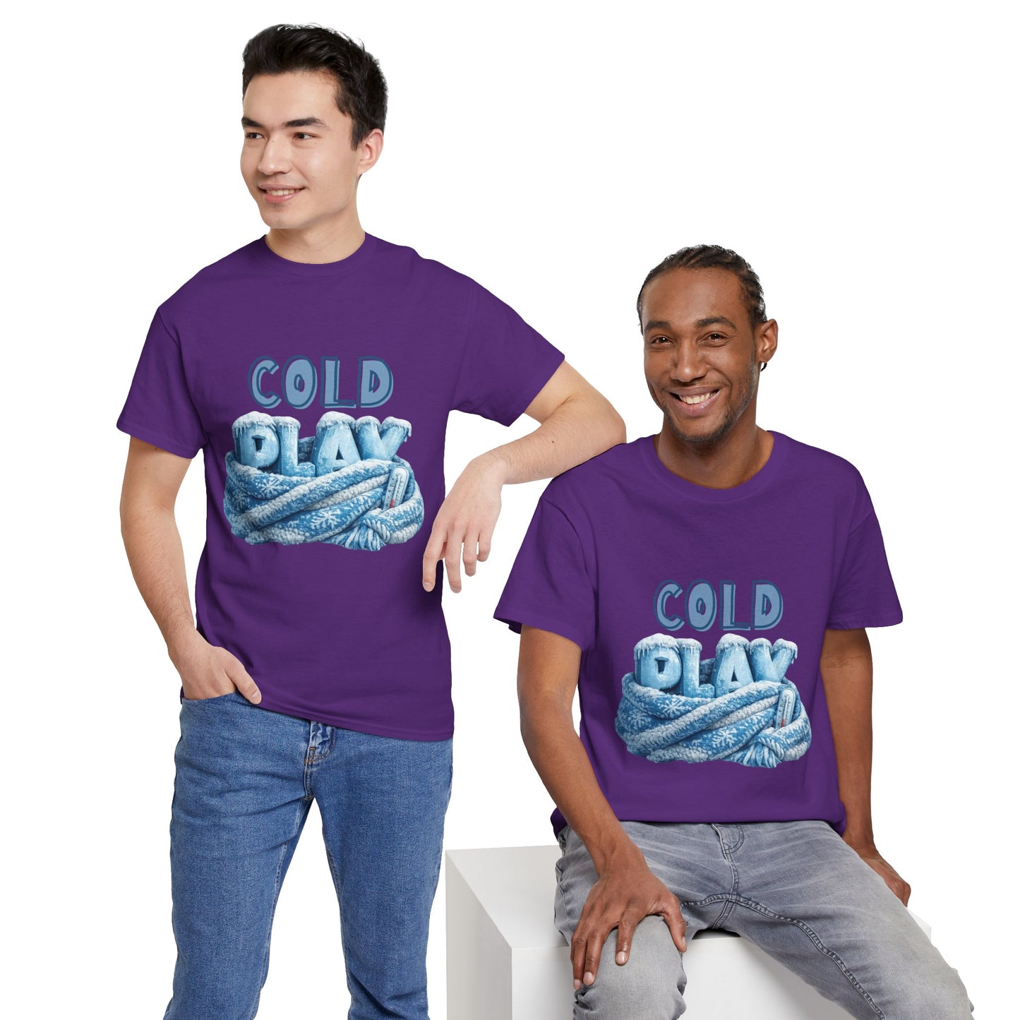 Cold Play Graphic Tee - Cozy Winter Rope Design