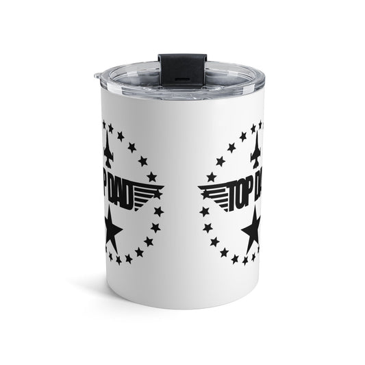 Top Dad 10oz Tumbler – Aviator Star Design, Father’s Day Gift