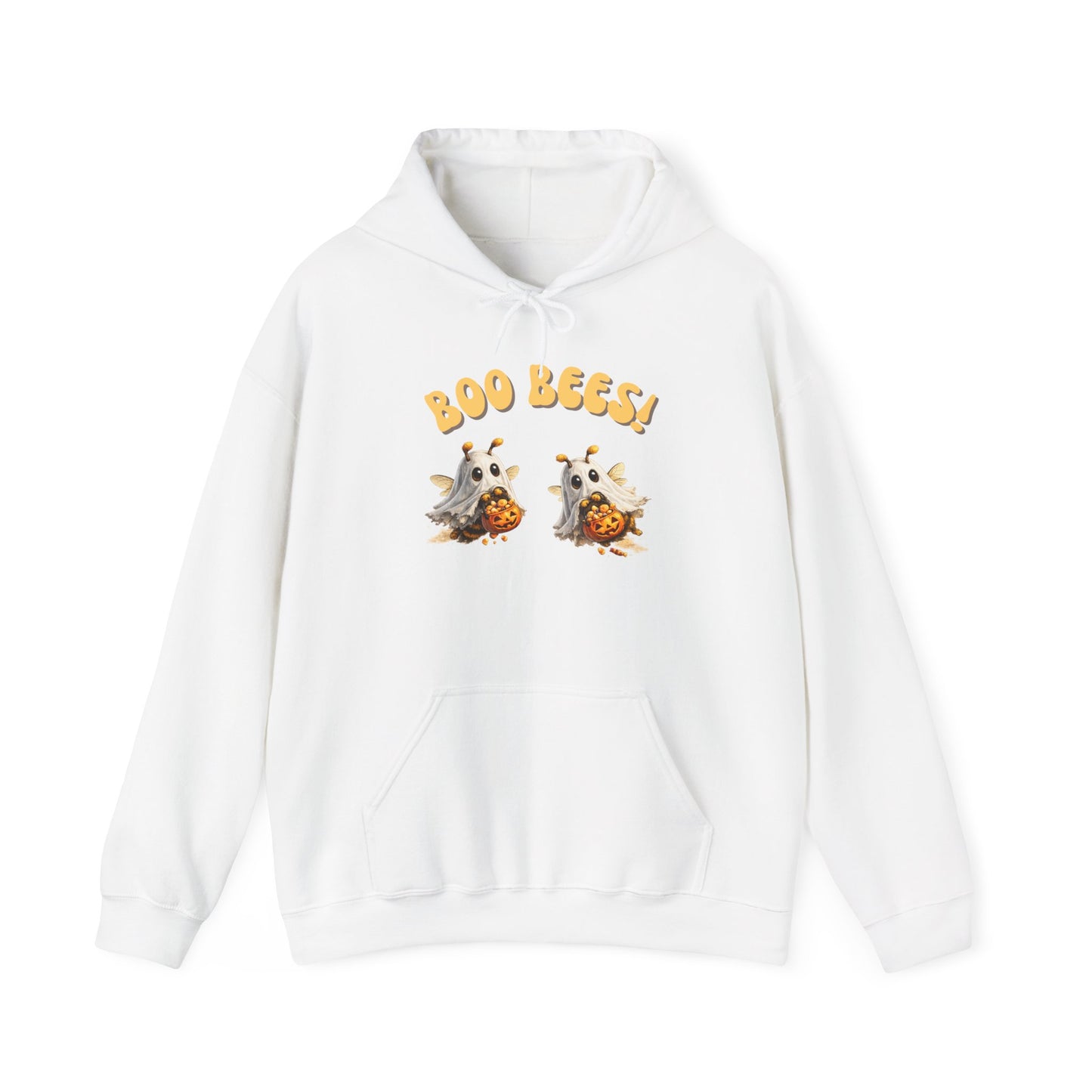 Halloween 'Boo Bees' Hoodie – Cute Ghost Bee Pumpkin Graphic Sweatshirt