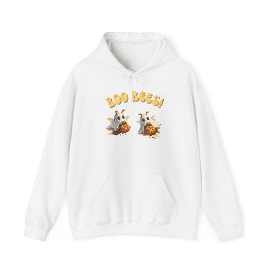 Halloween 'Boo Bees' Hoodie – Cute Ghost Bee Pumpkin Graphic Sweatshirt