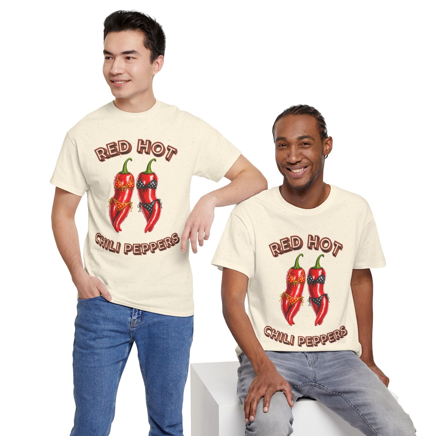 Red Hot Chili Peppers Graphic Tee — Retro Spicy Pepper Design
