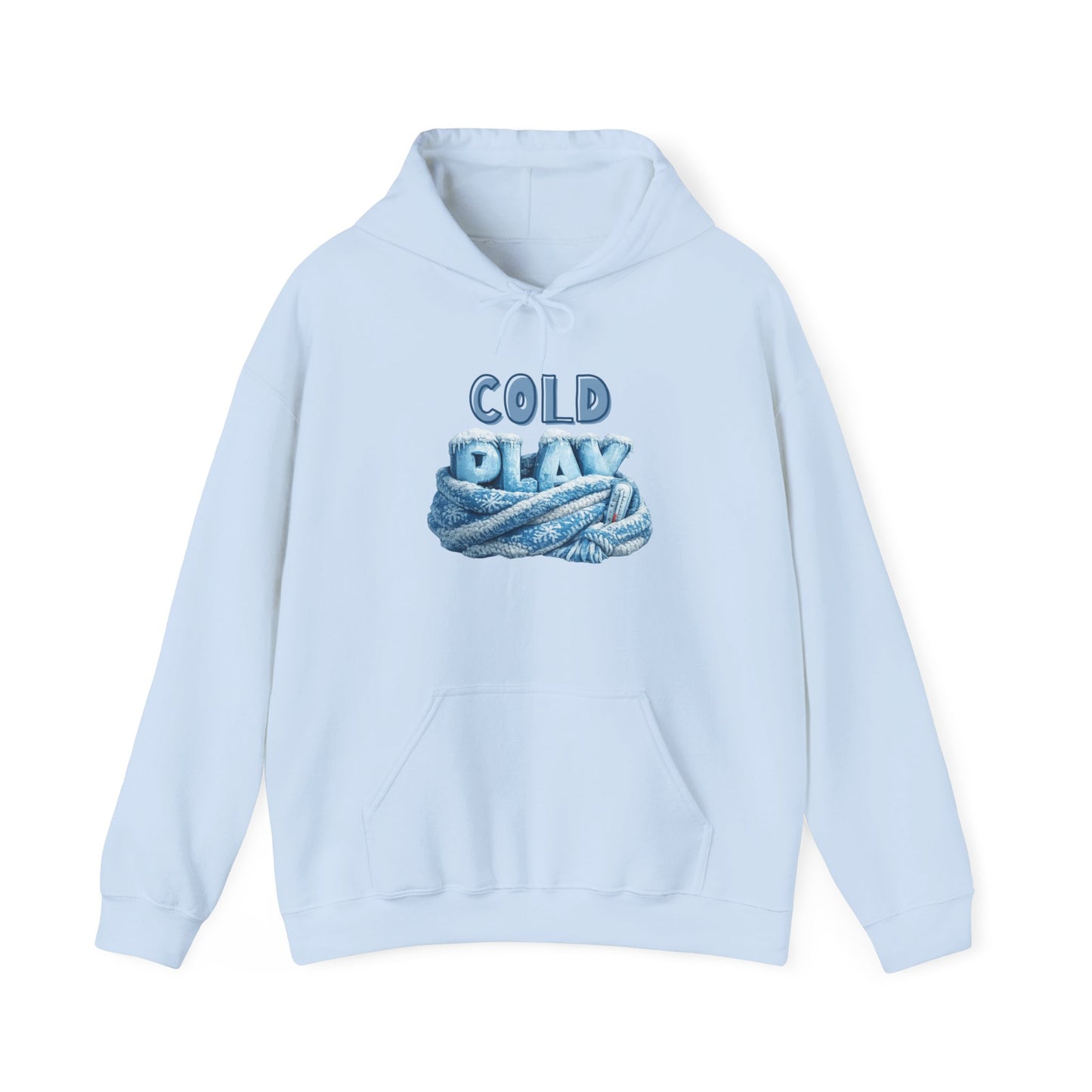 Cold Play Rope Graphic Hoodie – Blue Text & Knot Design, Cozy Band-Inspired Pullover