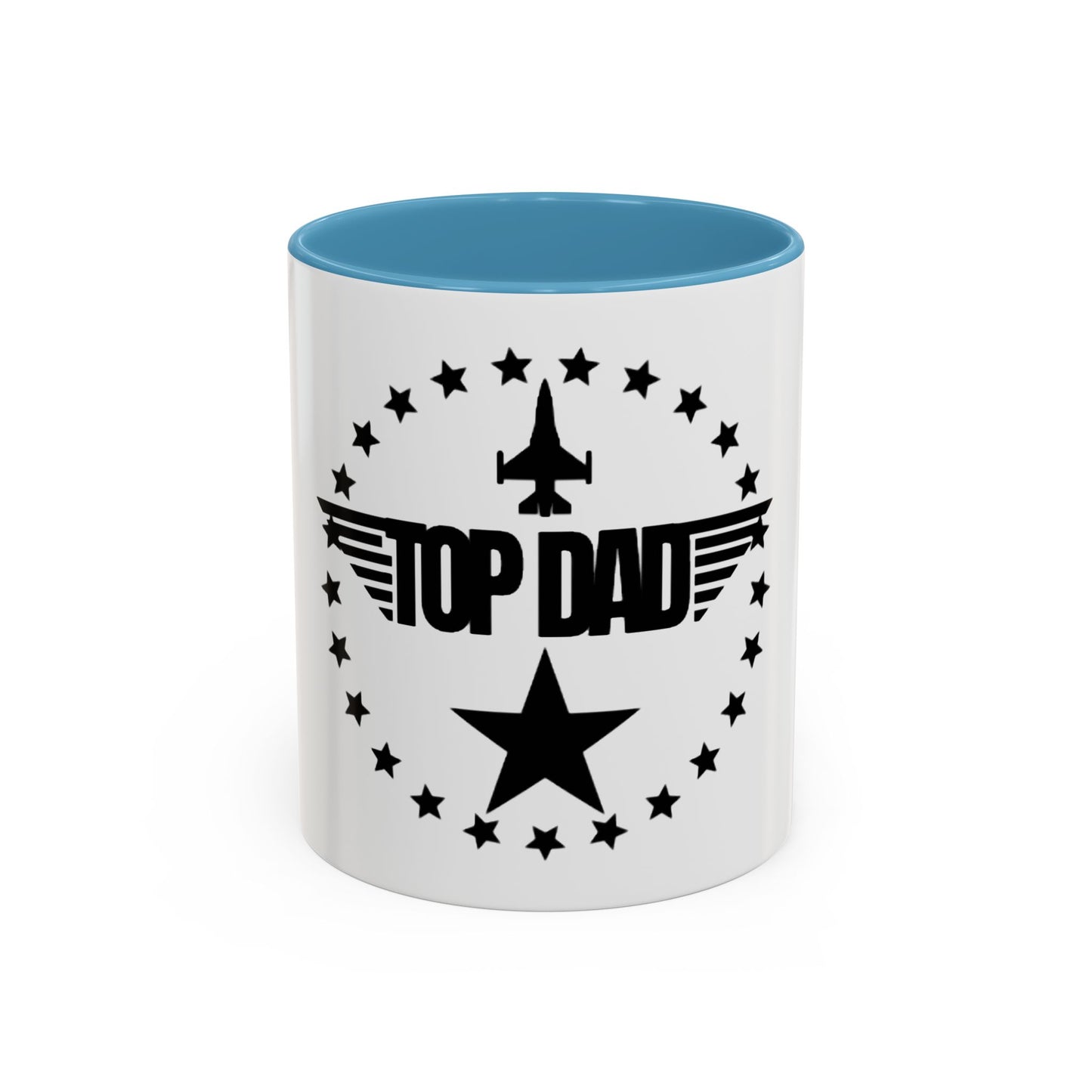 Top Dad Coffee Mug — Pilot Winged Design, Father’s Day Gift