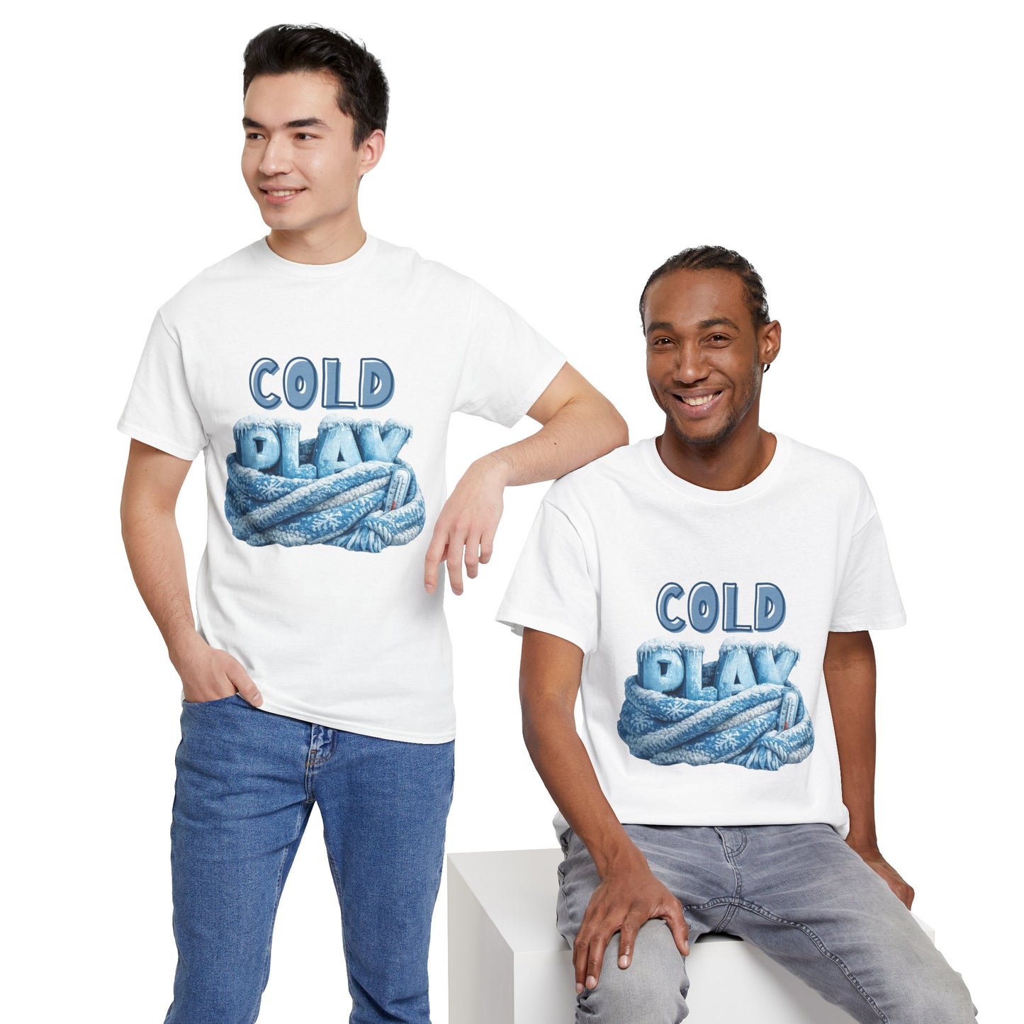 Cold Play Graphic Tee - Cozy Winter Rope Design
