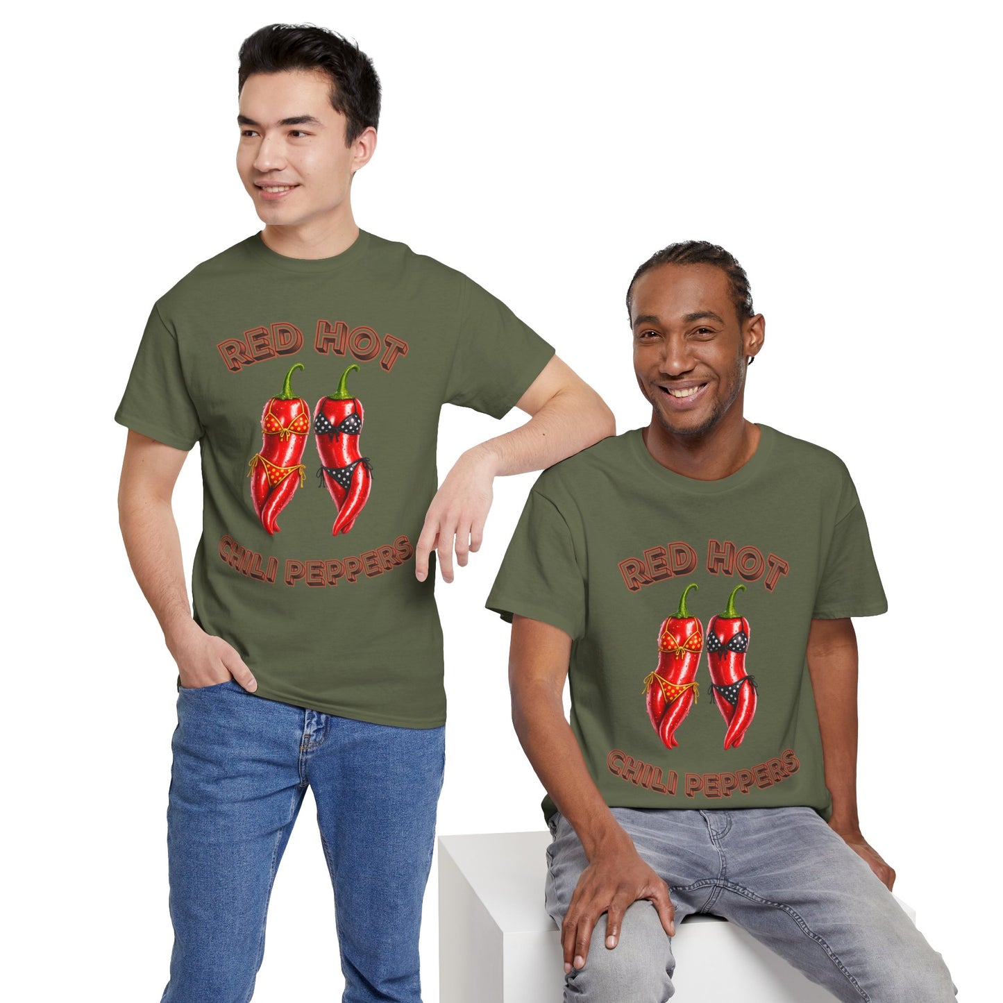 Red Hot Chili Peppers Graphic Tee — Retro Spicy Pepper Design