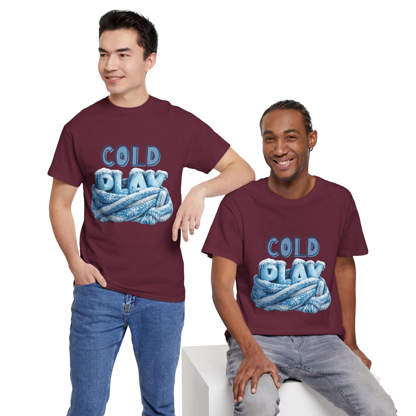 Cold Play Graphic Tee - Cozy Winter Rope Design