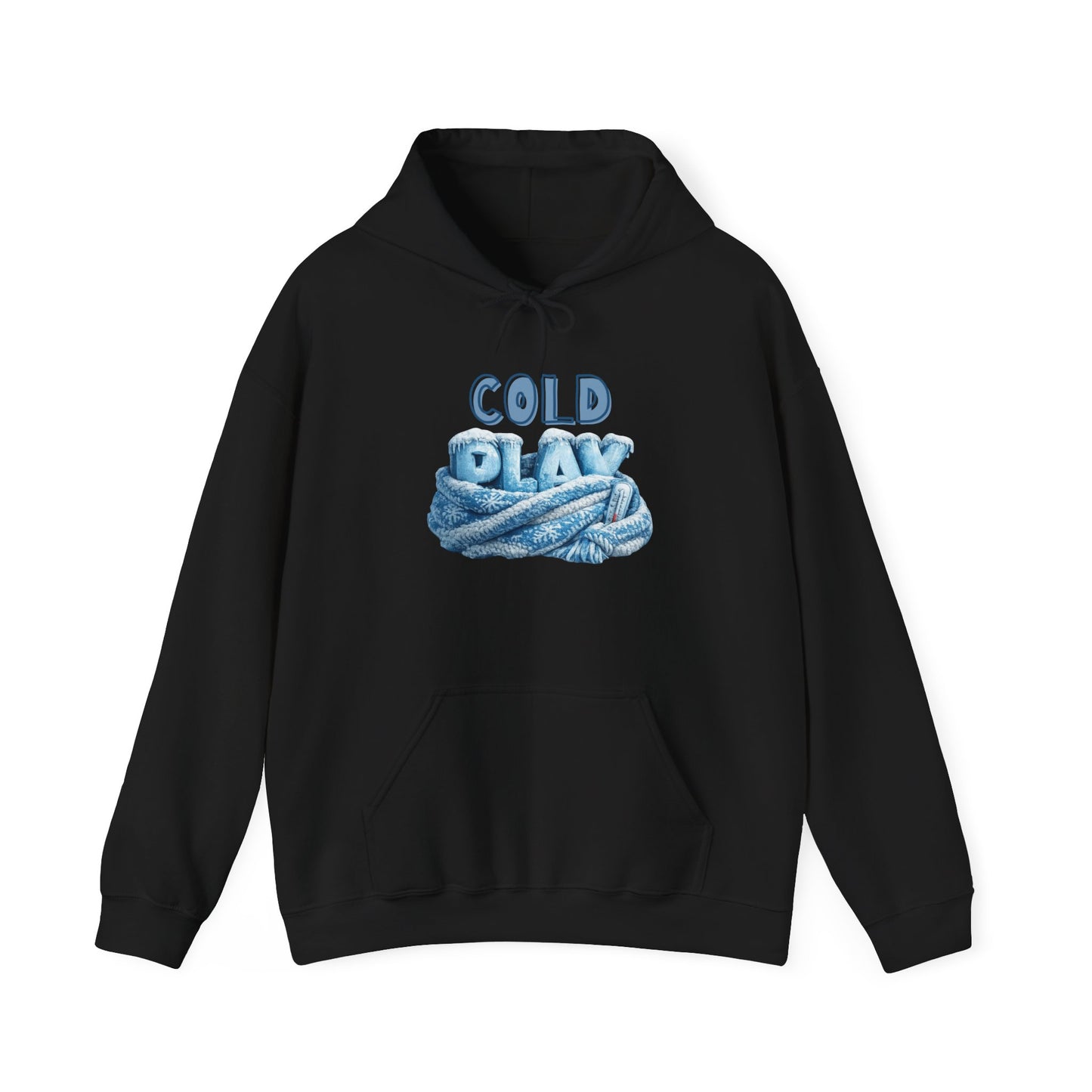 Cold Play Rope Graphic Hoodie – Blue Text & Knot Design, Cozy Band-Inspired Pullover