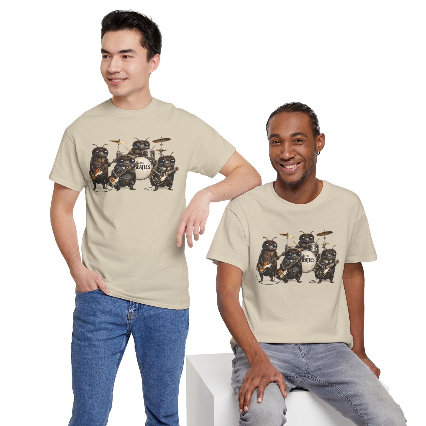 Band of Pug Musicians T-Shirt — Cute Pug Rock Band Graphic Tee