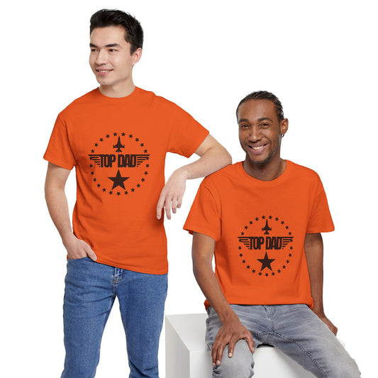 Top Dad Star T-Shirt — Father's Day Retro Badge Tee