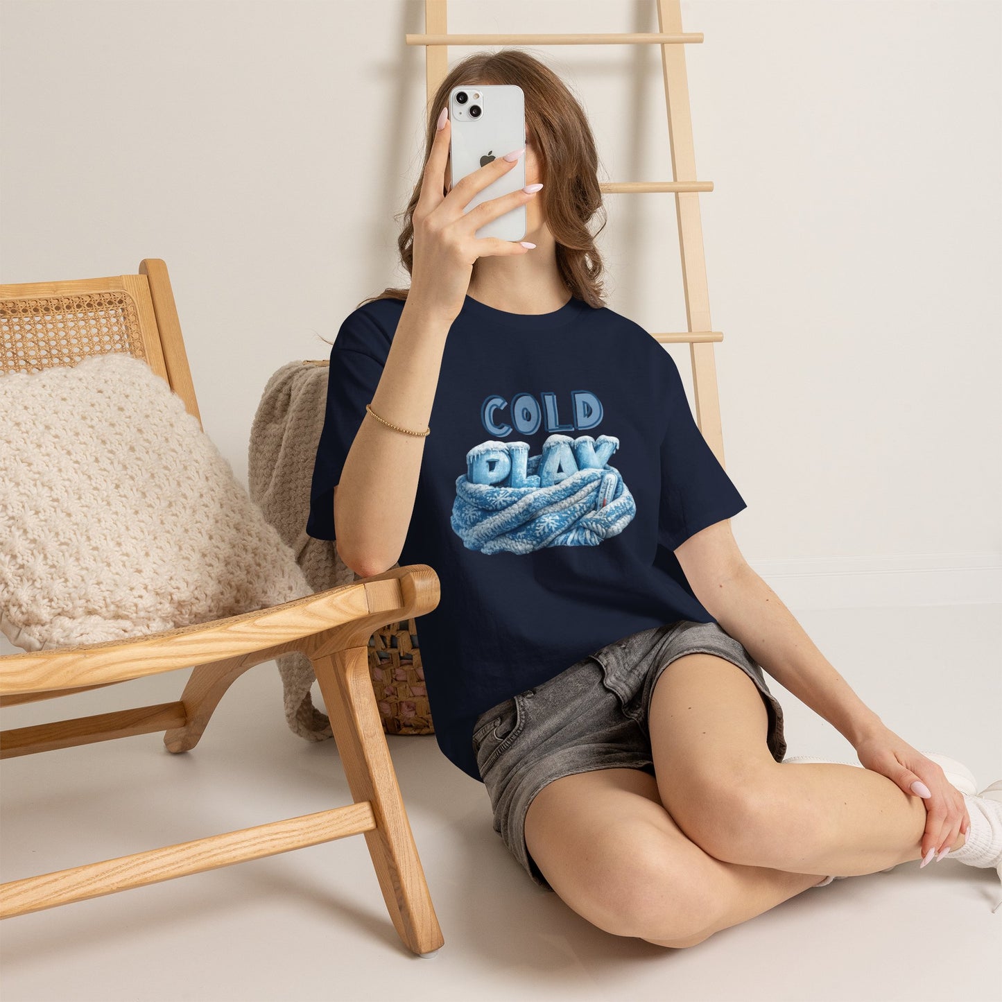 Cold Play Graphic Tee - Cozy Winter Rope Design