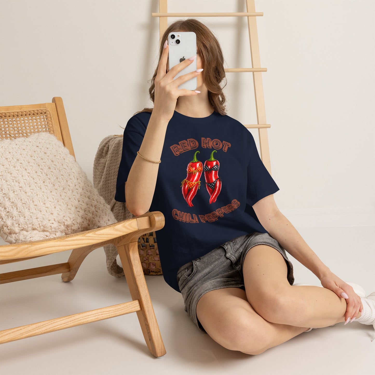 Red Hot Chili Peppers Graphic Tee — Retro Spicy Pepper Design