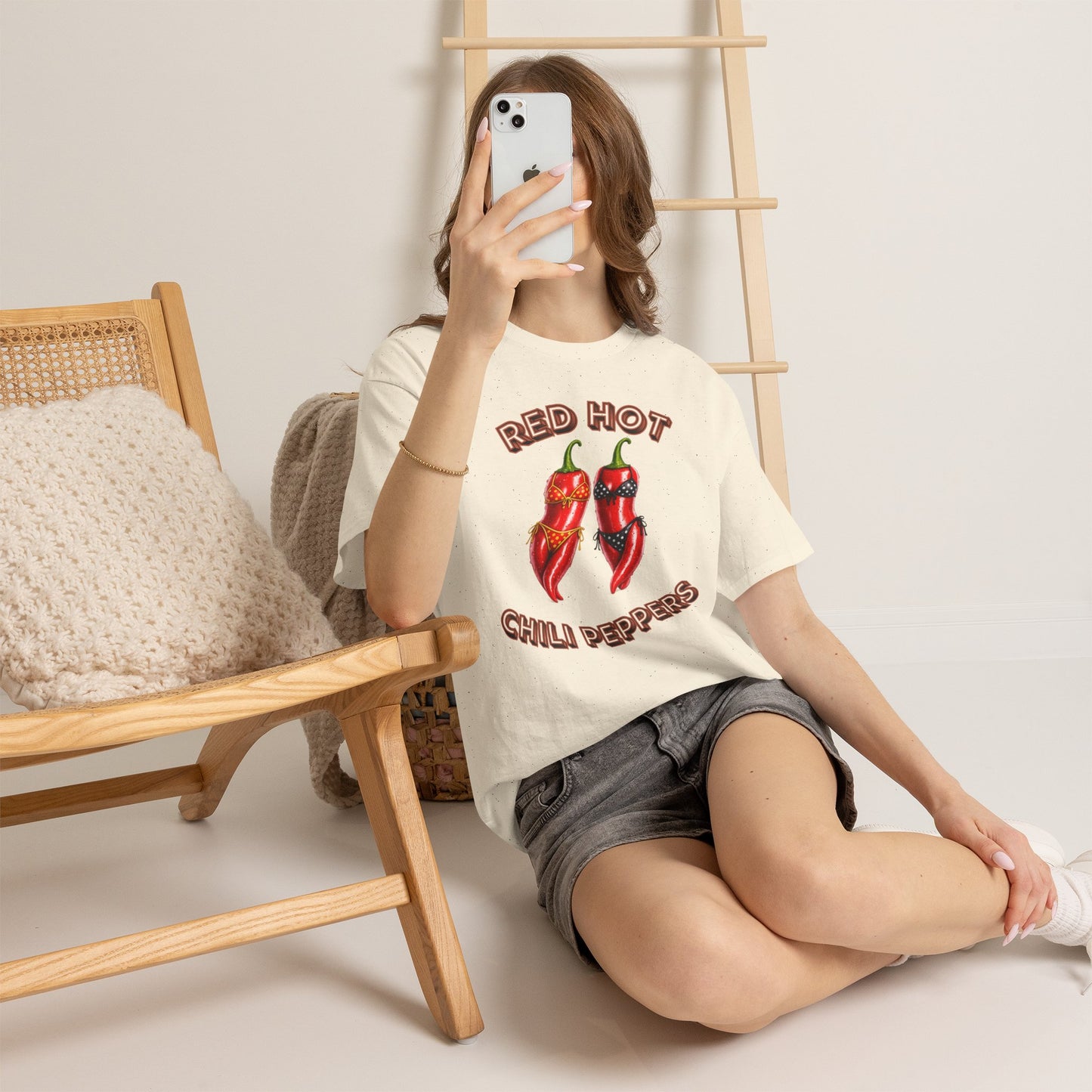Red Hot Chili Peppers Graphic Tee — Retro Spicy Pepper Design