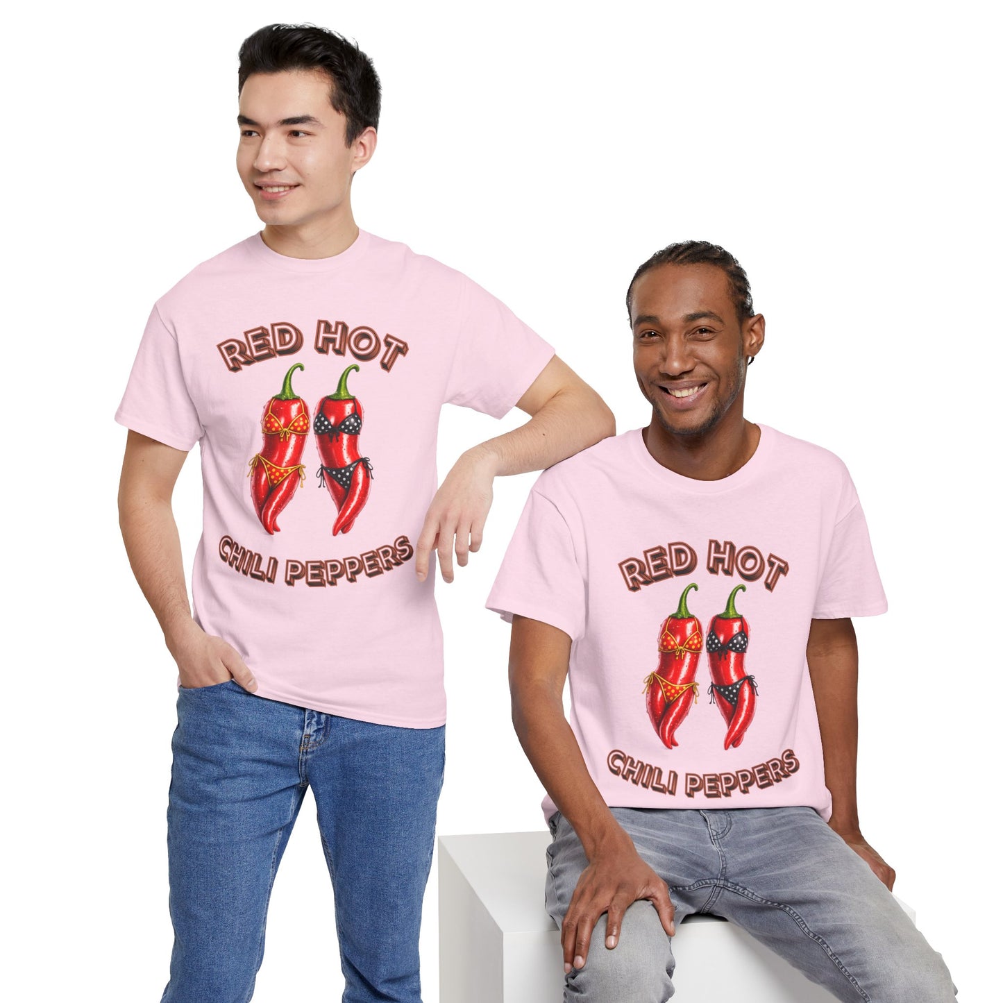 Red Hot Chili Peppers Graphic Tee — Retro Spicy Pepper Design