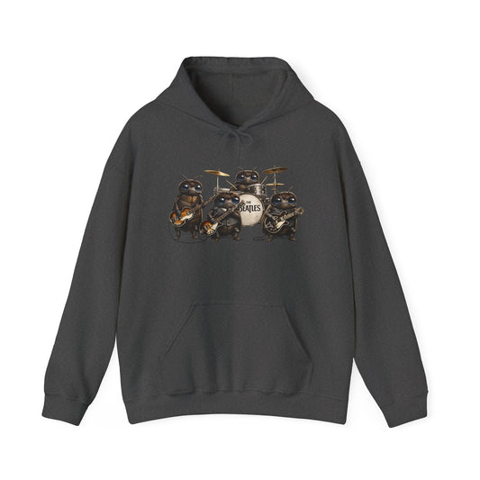 Band of Badgers Hoodie — Cute Rock Band Animal Graphic Sweatshirt