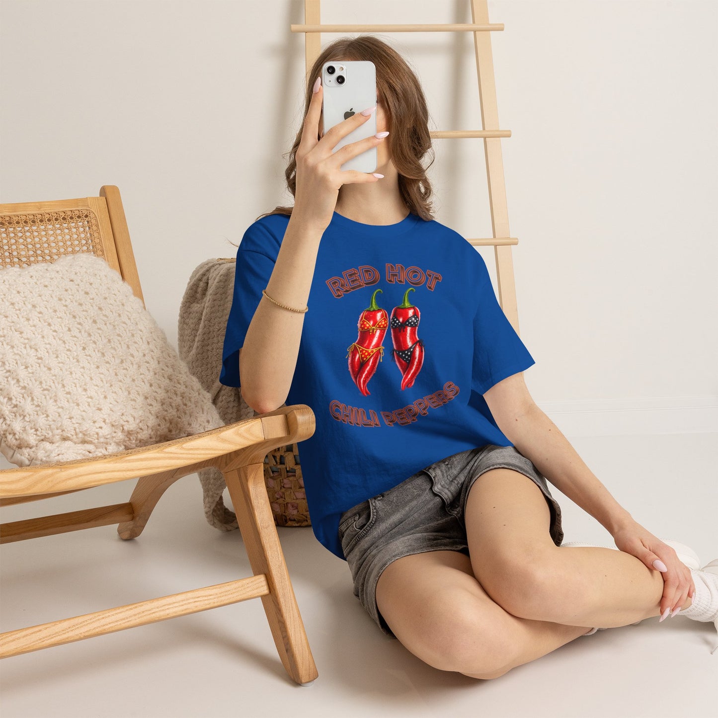 Red Hot Chili Peppers Graphic Tee — Retro Spicy Pepper Design