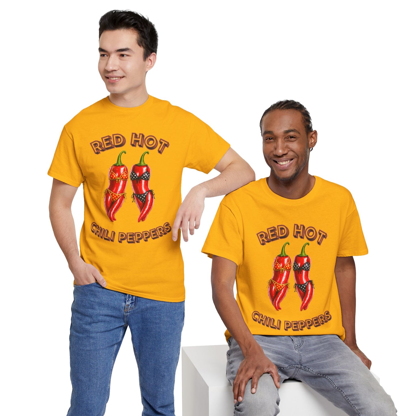 Red Hot Chili Peppers Graphic Tee — Retro Spicy Pepper Design