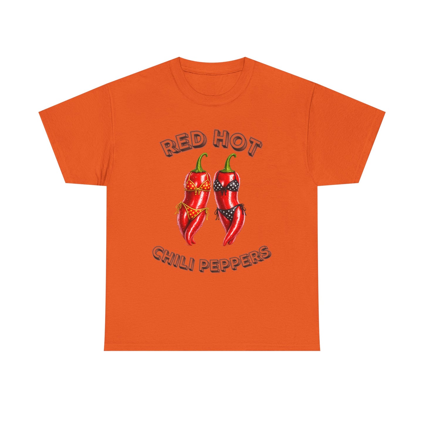 Red Hot Chili Peppers Graphic Tee — Retro Spicy Pepper Design