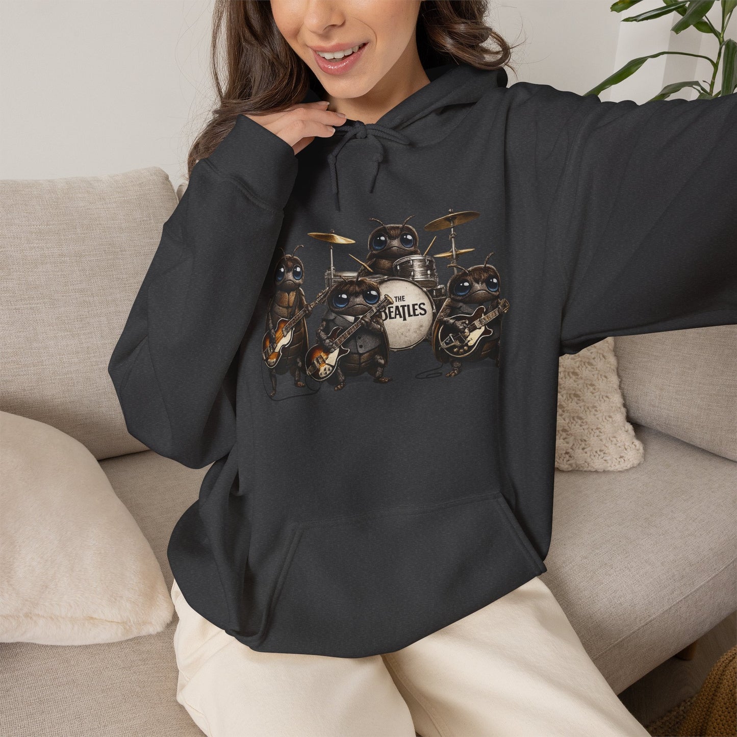 Band of Badgers Hoodie — Cute Rock Band Animal Graphic Sweatshirt