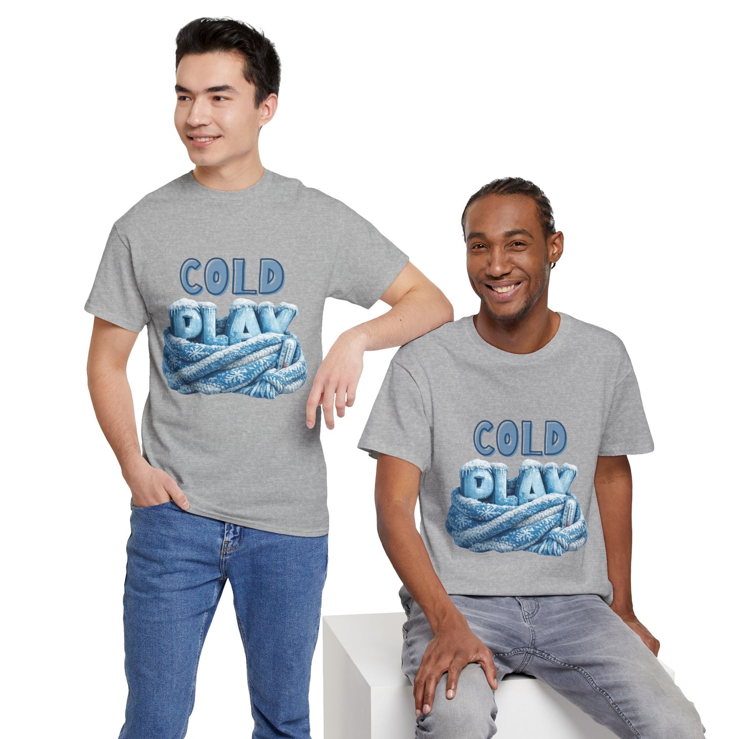 Cold Play Graphic Tee - Cozy Winter Rope Design