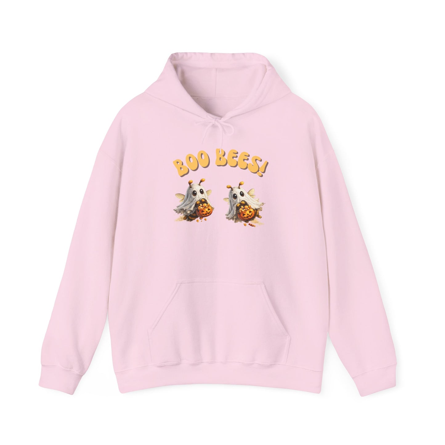 Halloween 'Boo Bees' Hoodie – Cute Ghost Bee Pumpkin Graphic Sweatshirt