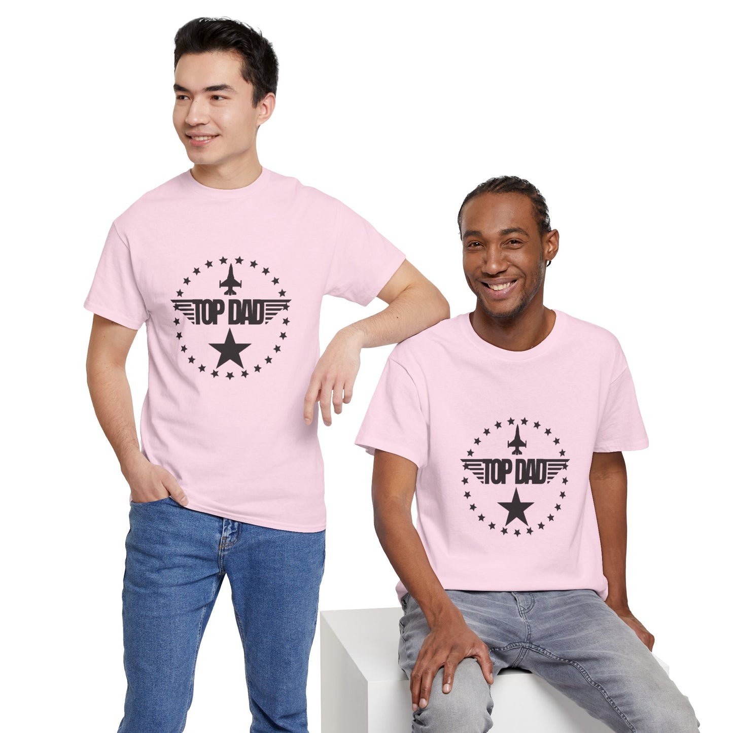 Top Dad Star T-Shirt — Father's Day Retro Badge Tee