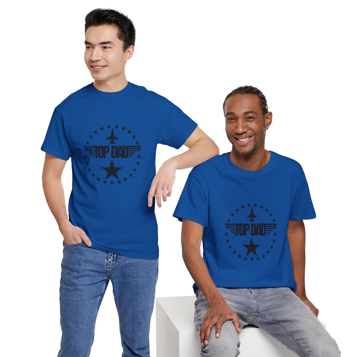 Top Dad Star T-Shirt — Father's Day Retro Badge Tee