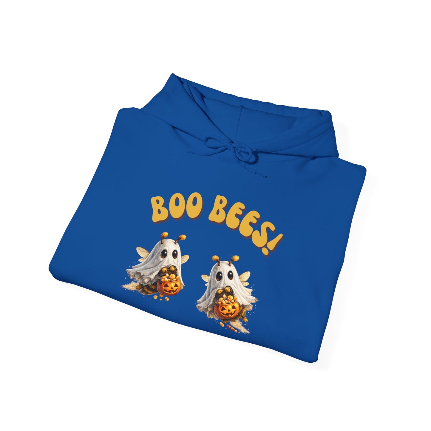Halloween 'Boo Bees' Hoodie – Cute Ghost Bee Pumpkin Graphic Sweatshirt