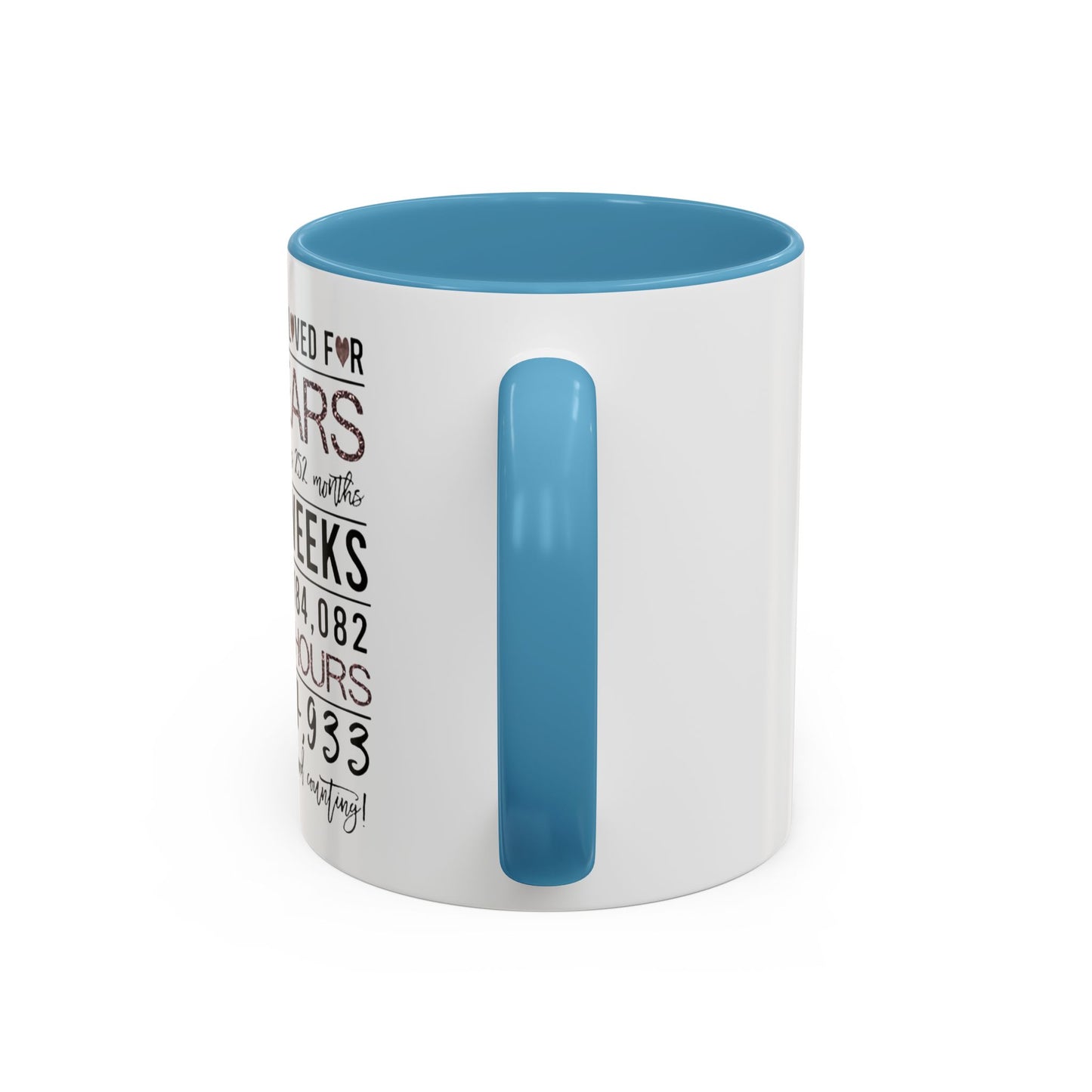21 Years Loved Anniversary Coffee Mug — "You've Been Loved for 21 Years" Accent Mug (11/15oz)