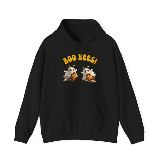 Halloween 'Boo Bees' Hoodie – Cute Ghost Bee Pumpkin Graphic Sweatshirt