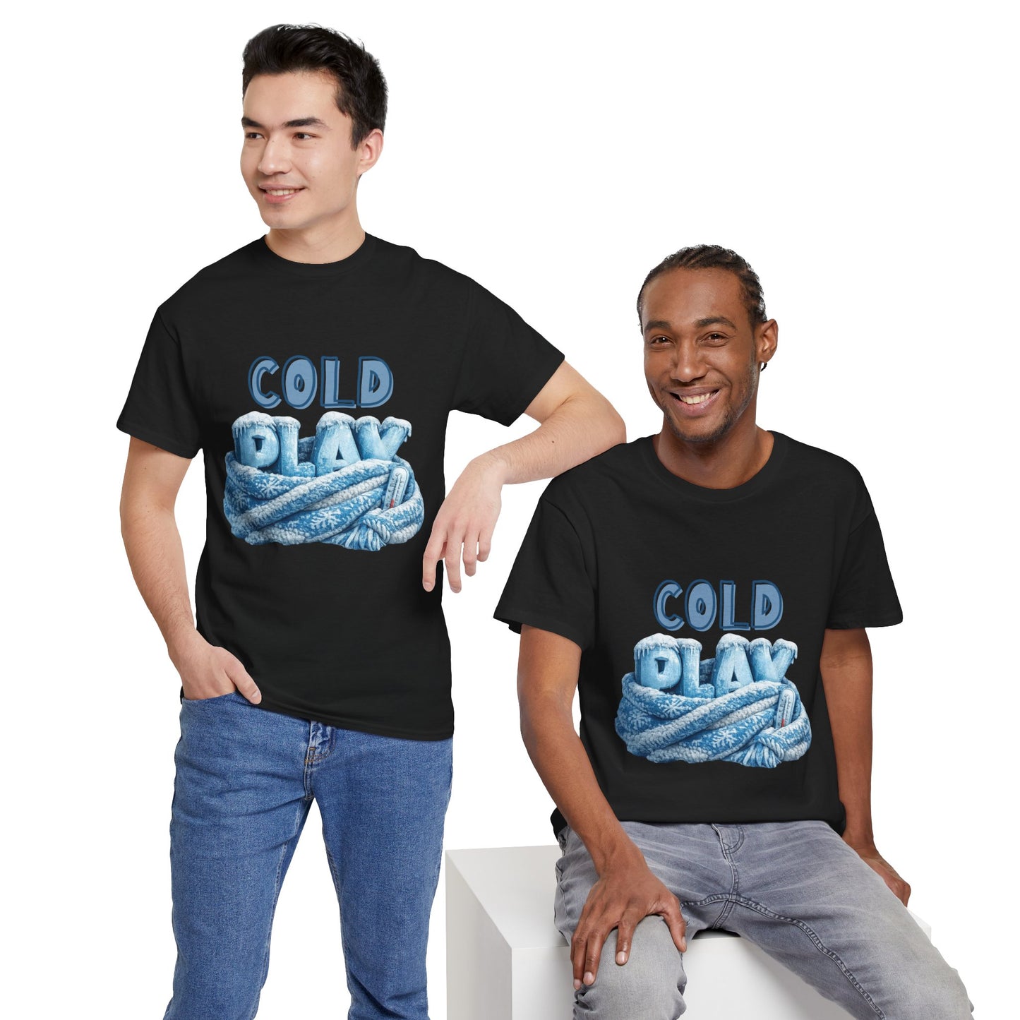 Cold Play Graphic Tee - Cozy Winter Rope Design