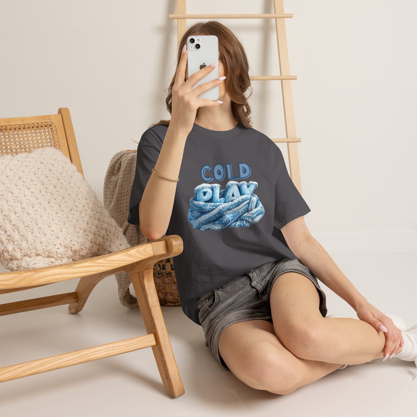 Cold Play Graphic Tee - Cozy Winter Rope Design