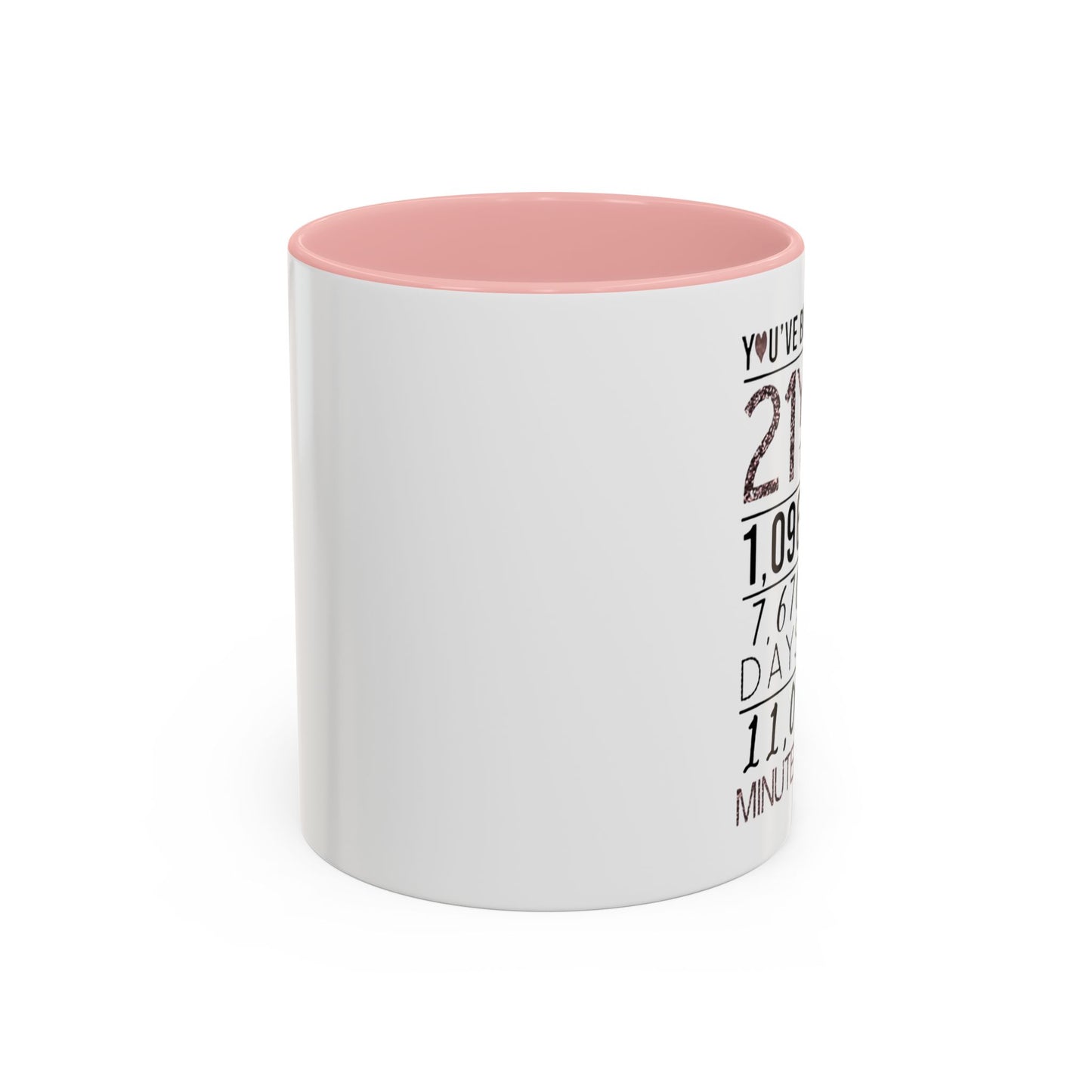 21 Years Loved Anniversary Coffee Mug — "You've Been Loved for 21 Years" Accent Mug (11/15oz)
