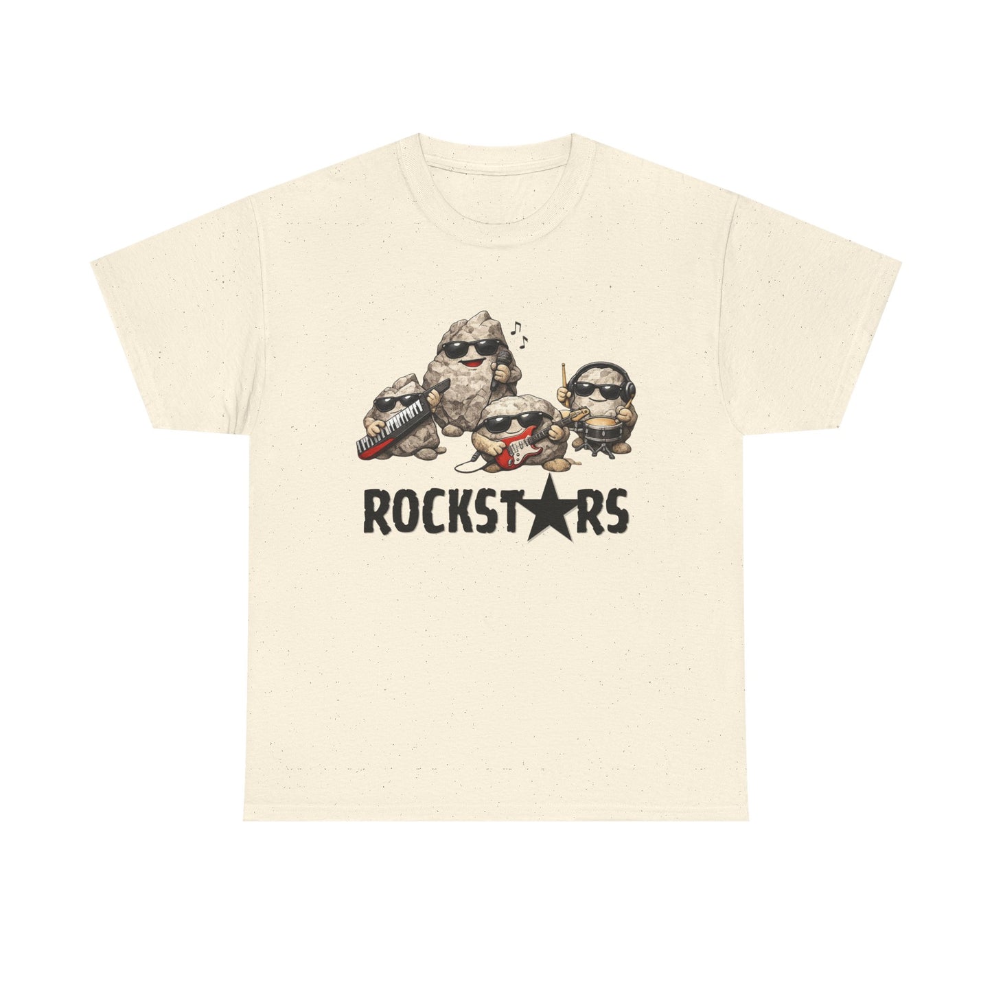 Rockstars Band Tee — Cute Cartoon Rocks Graphic T-Shirt