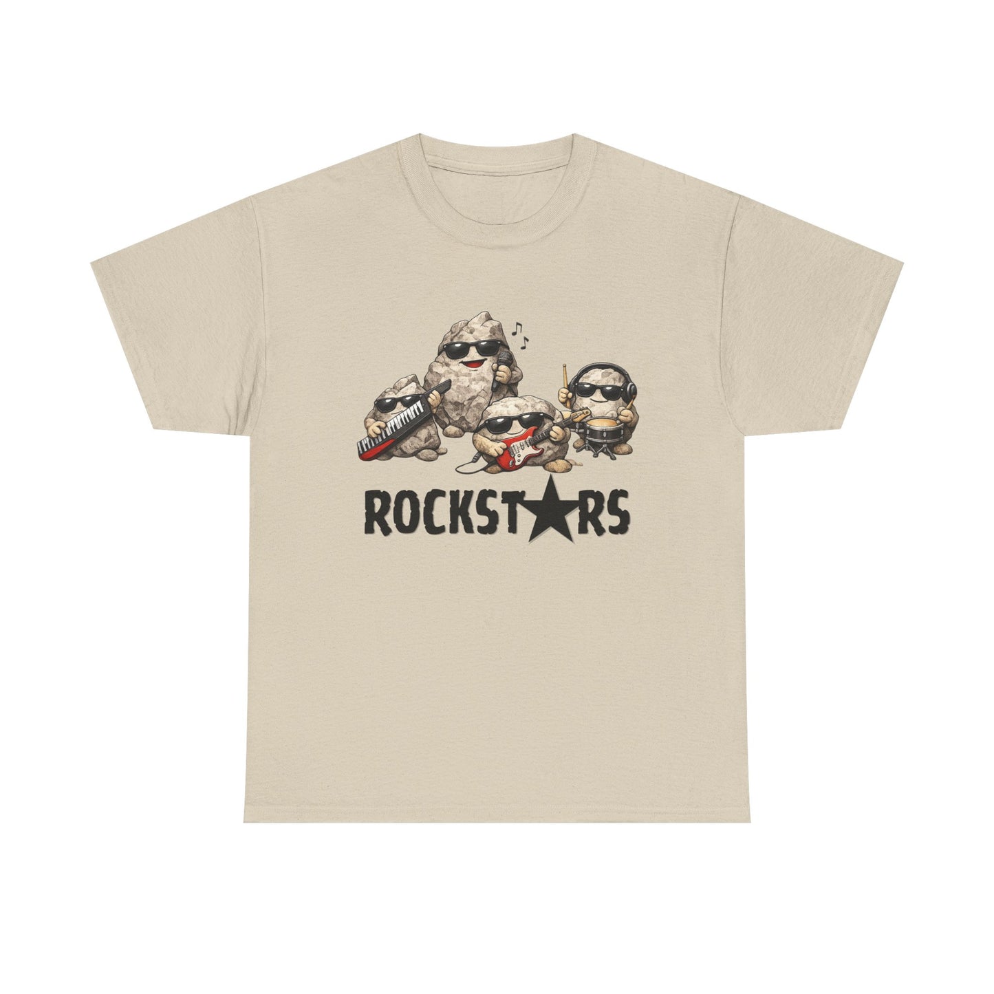 Rockstars Band Tee — Cute Cartoon Rocks Graphic T-Shirt