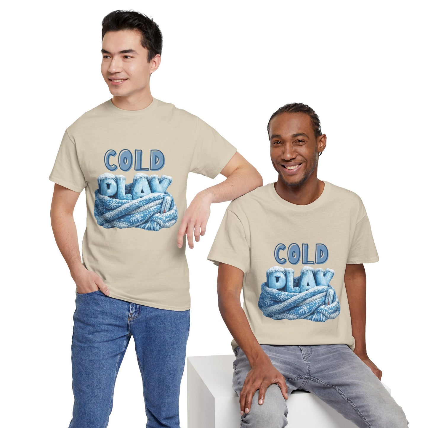 Cold Play Graphic Tee - Cozy Winter Rope Design