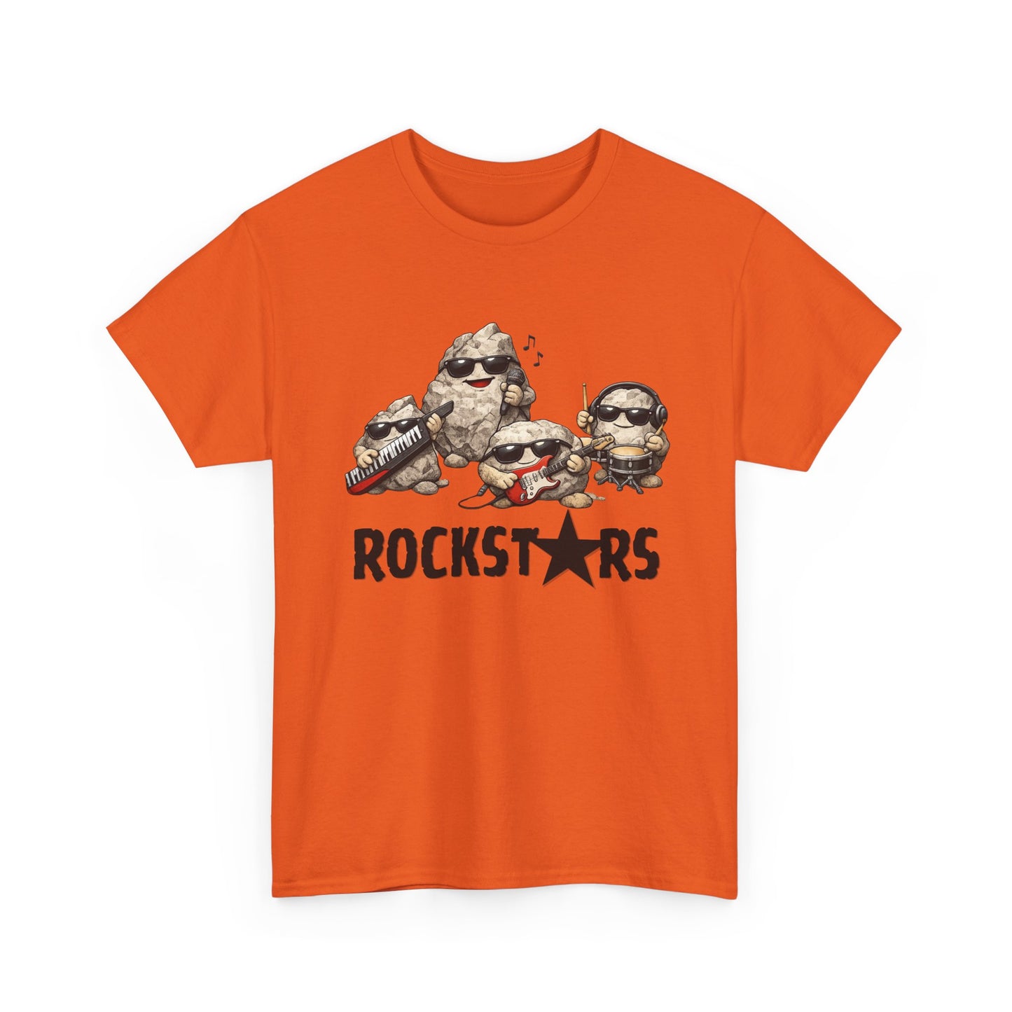Rockstars Band Tee — Cute Cartoon Rocks Graphic T-Shirt