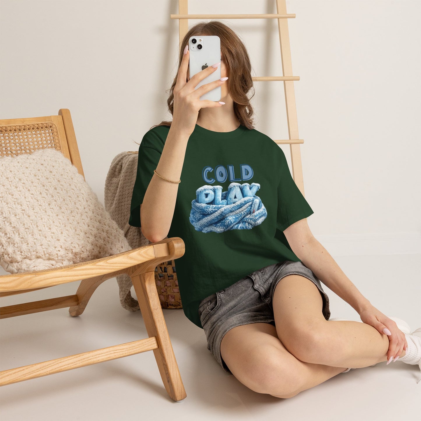 Cold Play Graphic Tee - Cozy Winter Rope Design